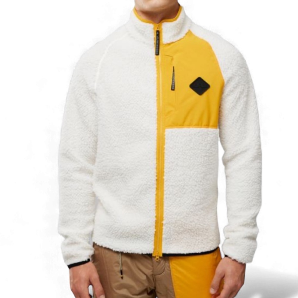 New with tags J Lindeberg fleece jacket.  Zeke pile mid layer in Cloud White XL